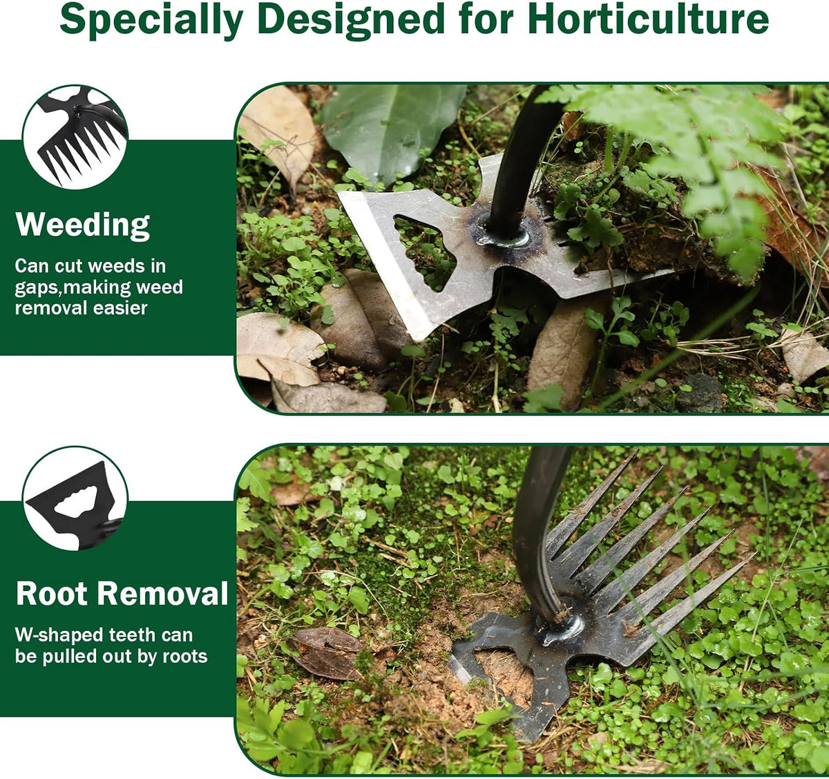 Weed Remover Tool,Portable Garden Weeder Tool,2026 New Gardening Weeding Tools,for Garden Hand Tools for Vegetable Gardening Backyard Farm Planting & Uprooting Weeding Tool (5 Teeth)