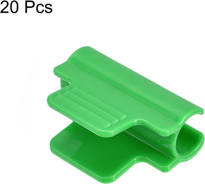 Greenhouse Clamps for 5/8" PVC Pipe, 20pcs Greenhouse Film Clamps Shading Net Rod Clip Garden Hoops for Row Cover, Greenhouse Plastic Sheeting