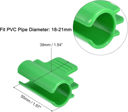 Greenhouse Clamps for 5/8" PVC Pipe, 20pcs Greenhouse Film Clamps Shading Net Rod Clip Garden Hoops for Row Cover, Greenhouse Plastic Sheeting