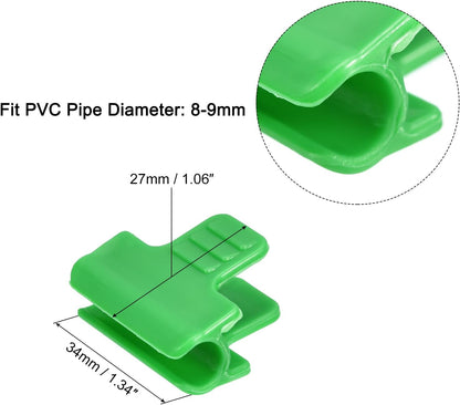Greenhouse Clamps for 5/8" PVC Pipe, 20pcs Greenhouse Film Clamps Shading Net Rod Clip Garden Hoops for Row Cover, Greenhouse Plastic Sheeting
