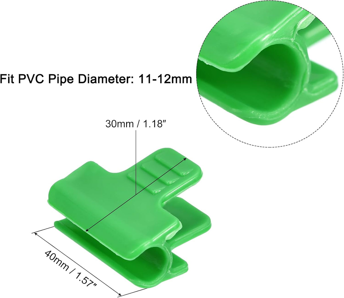 Greenhouse Clamps for 5/8" PVC Pipe, 20pcs Greenhouse Film Clamps Shading Net Rod Clip Garden Hoops for Row Cover, Greenhouse Plastic Sheeting