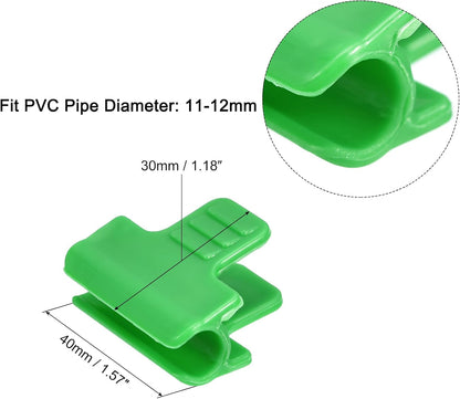 Greenhouse Clamps for 5/8" PVC Pipe, 20pcs Greenhouse Film Clamps Shading Net Rod Clip Garden Hoops for Row Cover, Greenhouse Plastic Sheeting