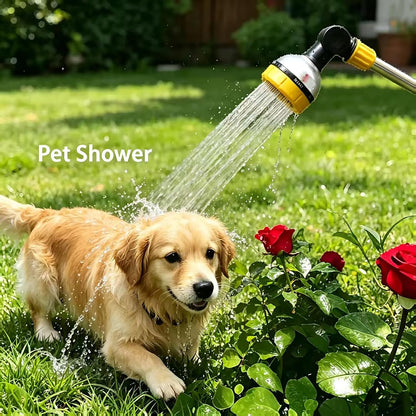 17.5" Garden Watering Wand with Thumb Control,8 Patterns Lightweight Garden Hose Wand | Hose Nozzle Sprayer for Hanging Plants and Shrubs Window Cleaning Pet Bathing | Fits Standard Garden Hoses