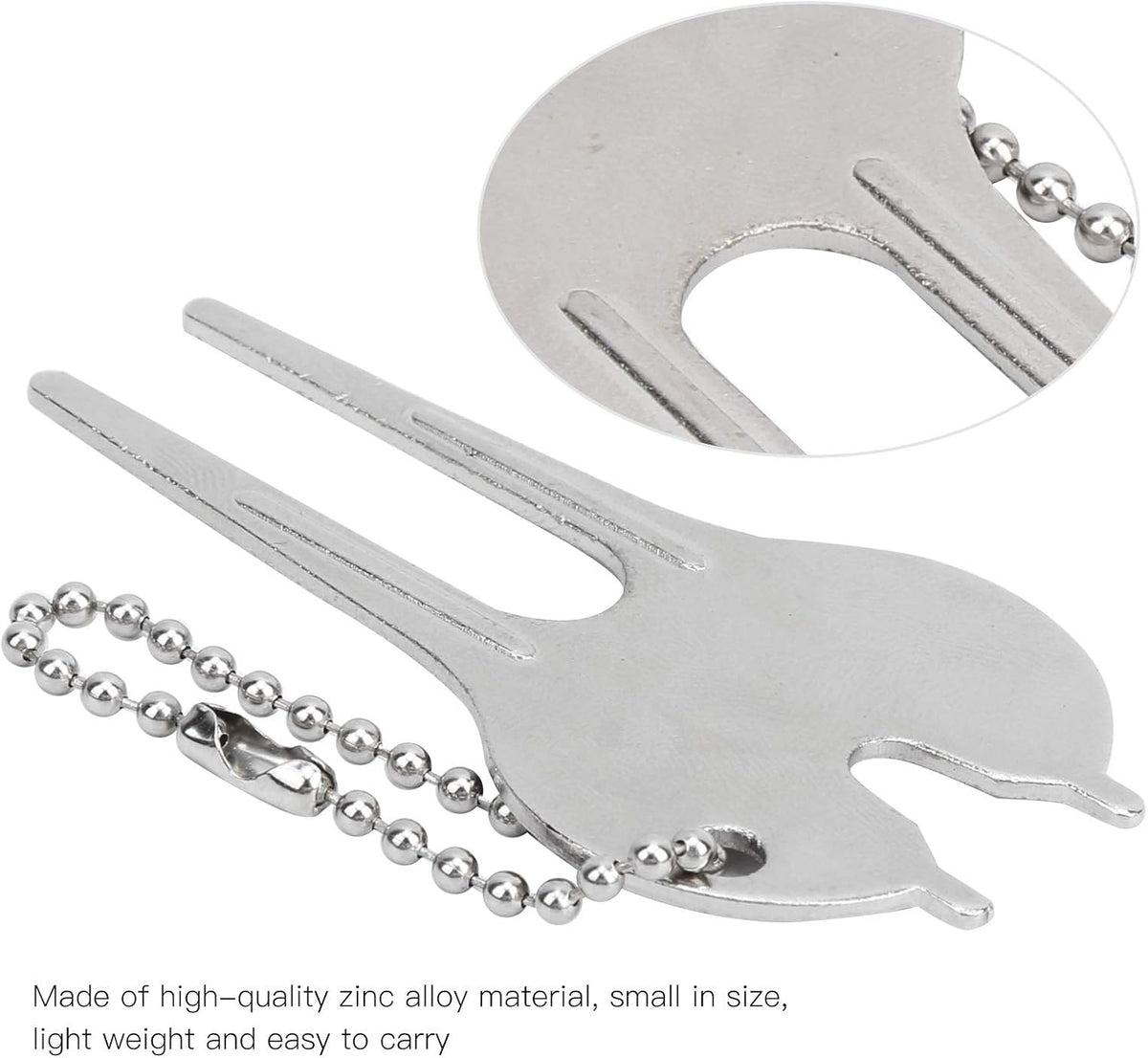 Divot Tool, Portable Zinc Alloy Lawn Repair Fork, 6Pcs Set for Golfers, Homeowners, Lawn Maintenance, Garden Care