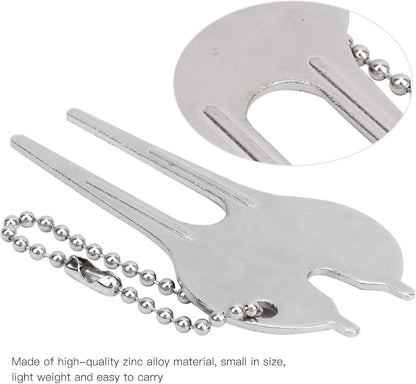 Divot Tool, Portable Zinc Alloy Lawn Repair Fork, 6Pcs Set for Golfers, Homeowners, Lawn Maintenance, Garden Care