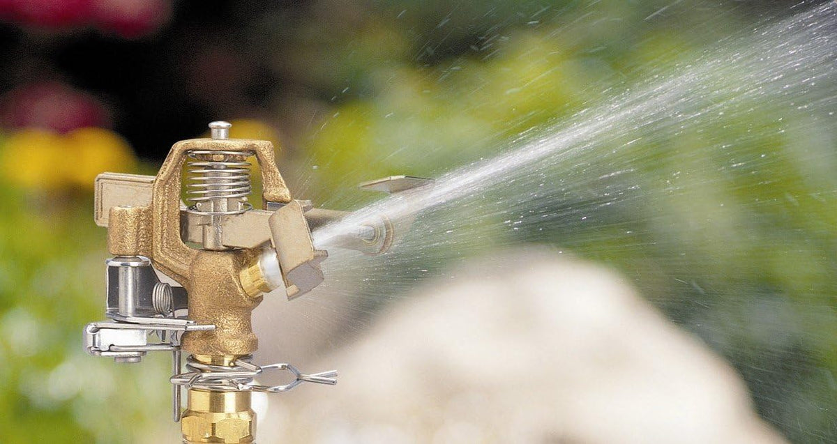 55032 1/2" BRS Sprinkler Head, Connection, Silver and Gold