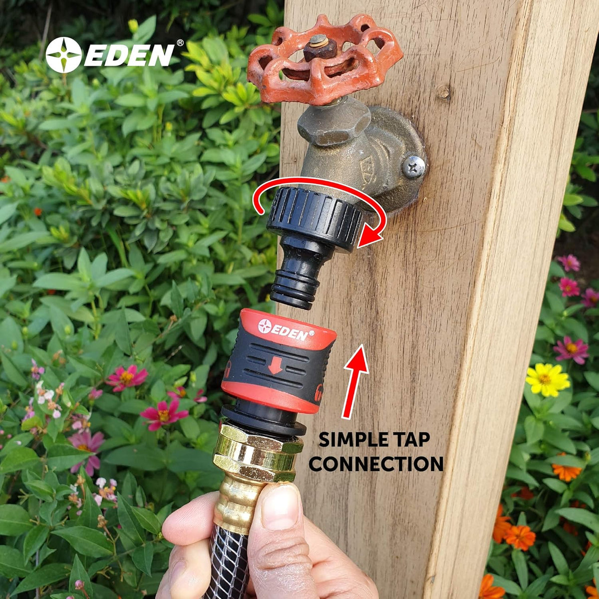95210 Premium Garden Hose Quick Connect Set | 5-Piece Snap & Lock Fittings with Water Stop & Secure Twist-Lock Design