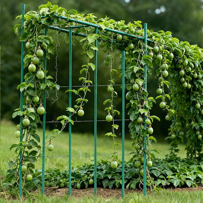 Garden Stakes, 50 Pack, 46.06 inch, Plastic Coated Metal Tomato Stakes, Garden Sticks for Plants Support, with Pointed End and Non-Slip Bumps for Growing Climbing Plants, Outdoor Vegetables