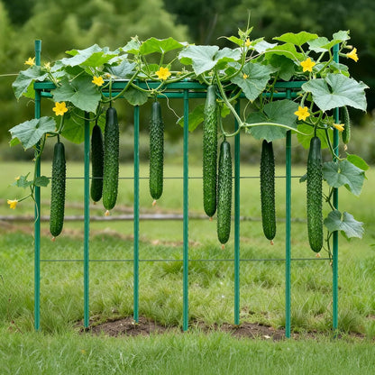 Garden Stakes, 50 Pack, 46.06 inch, Plastic Coated Metal Tomato Stakes, Garden Sticks for Plants Support, with Pointed End and Non-Slip Bumps for Growing Climbing Plants, Outdoor Vegetables