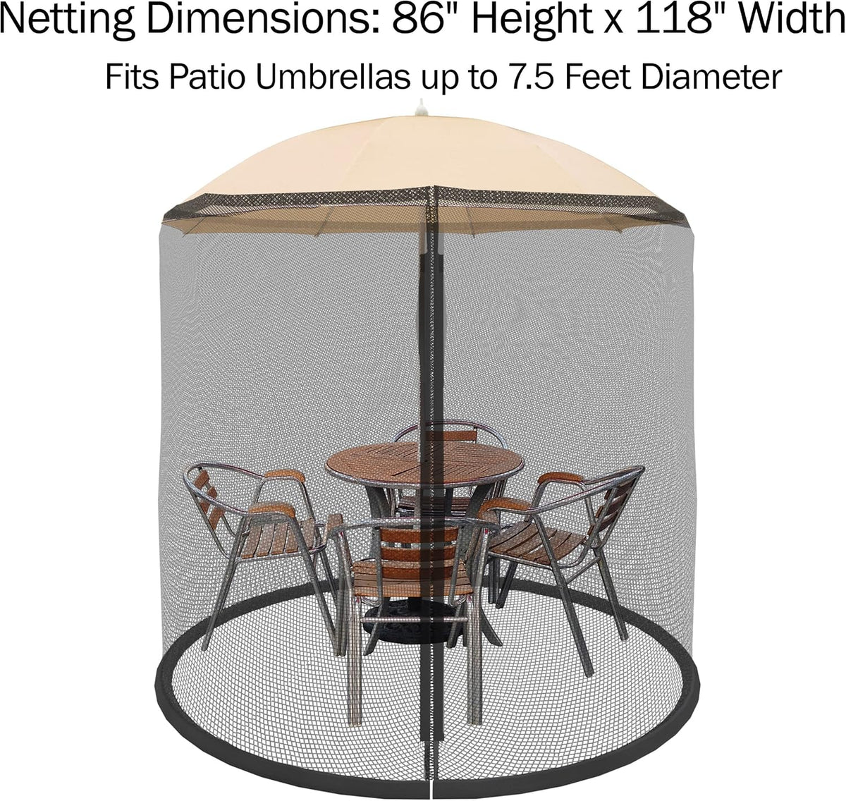 Bug Screen Mosquito Net for Patio Umbrellas