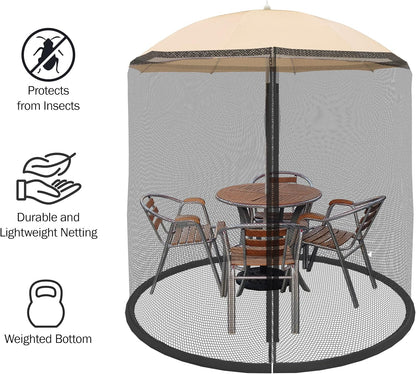 Bug Screen Mosquito Net for Patio Umbrellas
