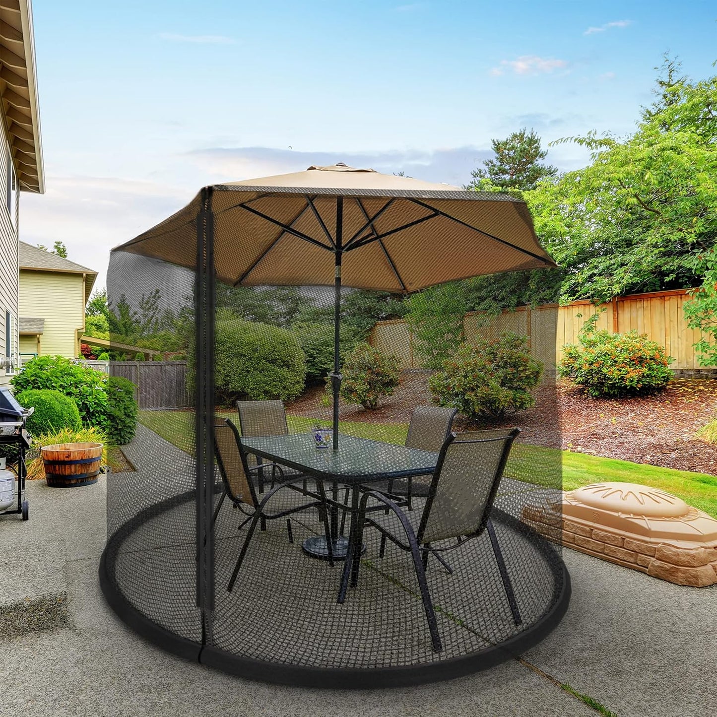 Bug Screen Mosquito Net for Patio Umbrellas