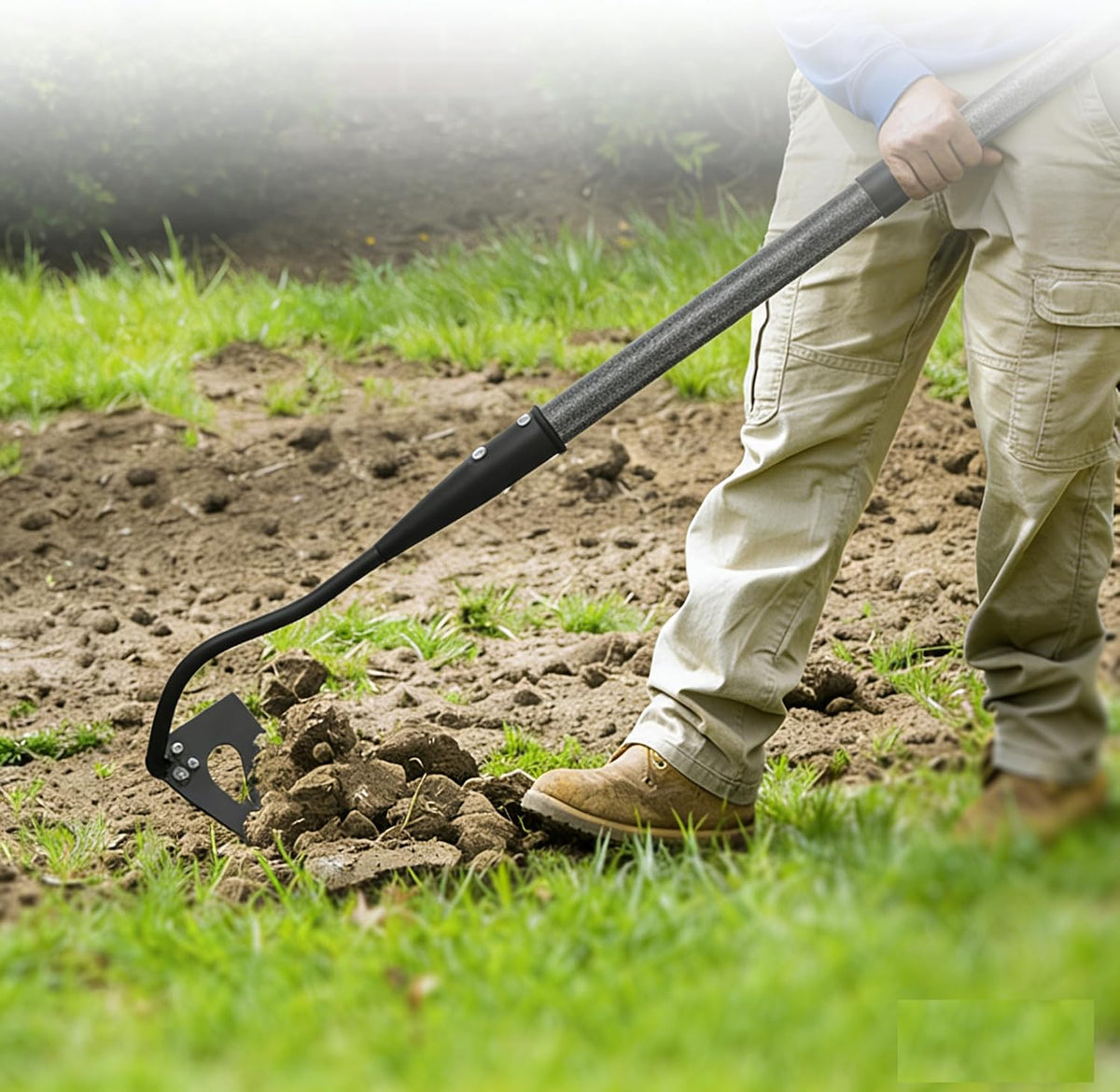 70 Inch Garden Hoe, Heavy Duty Metal Weeding Hoe Tool for Standing, Loosening Soil, Digging, Planting & Ridging - Ergonomic Gardening Hand Tools for Women Men Seniors