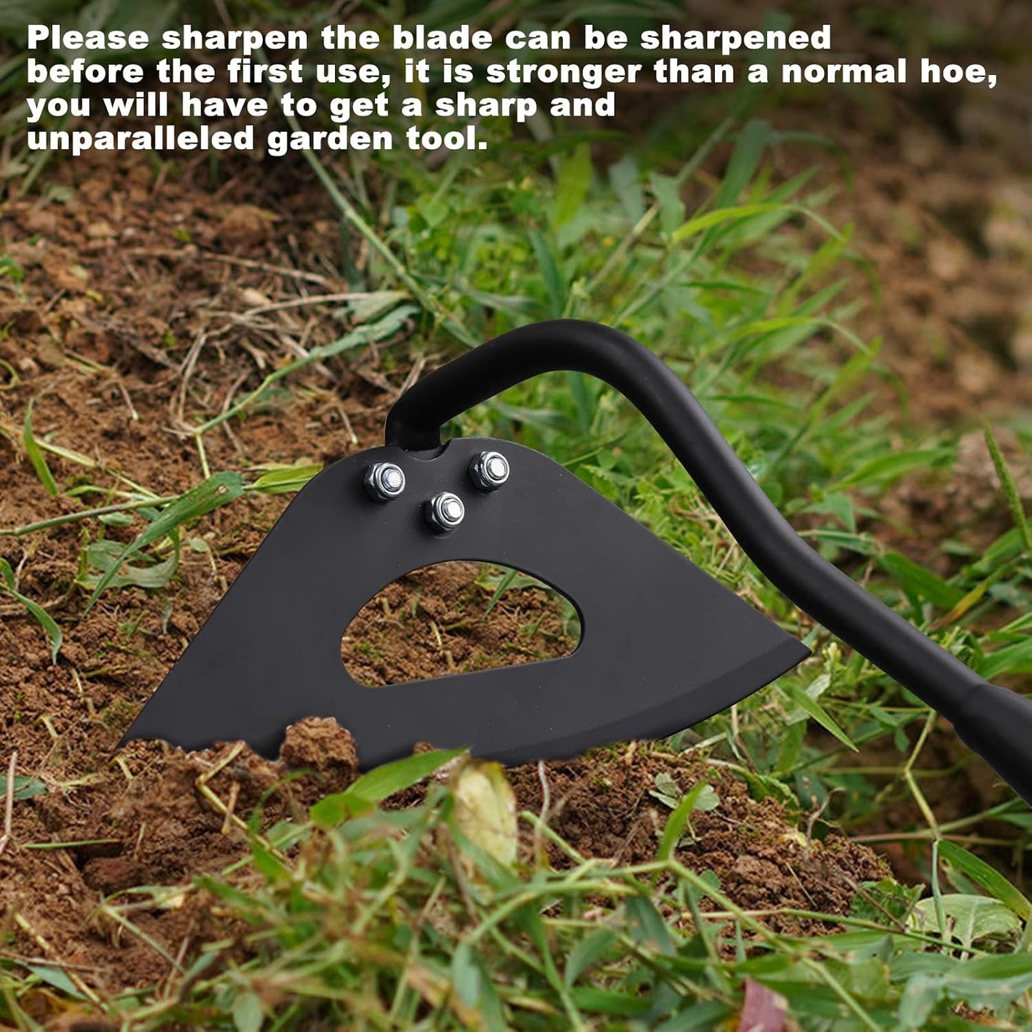 70 Inch Garden Hoe, Heavy Duty Metal Weeding Hoe Tool for Standing, Loosening Soil, Digging, Planting & Ridging - Ergonomic Gardening Hand Tools for Women Men Seniors