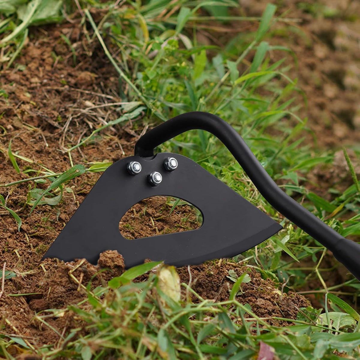 70 Inch Garden Hoe, Heavy Duty Metal Weeding Hoe Tool for Standing, Loosening Soil, Digging, Planting & Ridging - Ergonomic Gardening Hand Tools for Women Men Seniors