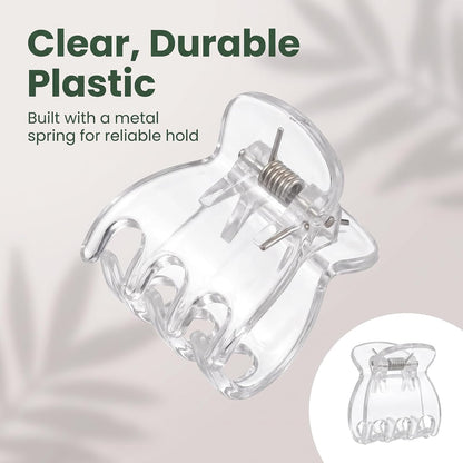 50Pcs Plant Orchid Clips Flowers Support Clear Fixer for Garden Vine Stem Plants Climbing Clasp Transparent 6 Claws Orchid Clips Plastic Butterfly Plant Support Structures