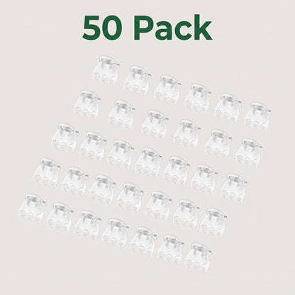 50Pcs Plant Orchid Clips Flowers Support Clear Fixer for Garden Vine Stem Plants Climbing Clasp Transparent 6 Claws Orchid Clips Plastic Butterfly Plant Support Structures