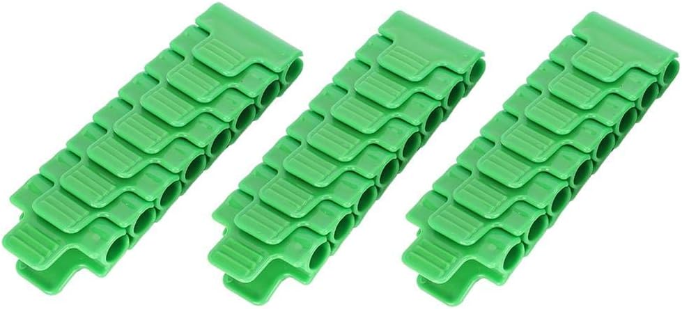 24Pcs Greenhouse Film Clamps Film Row Cover Netting Tunnel Hoop Clip Plastic Frame Shading Net Rod Clips Gardening Tool for 11mm/0.43" Plant Stakes Raised Bed Cover