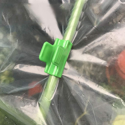 24Pcs Greenhouse Film Clamps Film Row Cover Netting Tunnel Hoop Clip Plastic Frame Shading Net Rod Clips Gardening Tool for 11mm/0.43" Plant Stakes Raised Bed Cover