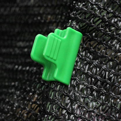 24Pcs Greenhouse Film Clamps Film Row Cover Netting Tunnel Hoop Clip Plastic Frame Shading Net Rod Clips Gardening Tool for 11mm/0.43" Plant Stakes Raised Bed Cover
