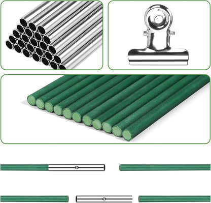 60 PCS Garden Hoops for Raised Beds, Greenhouse Hoops for Row Cover