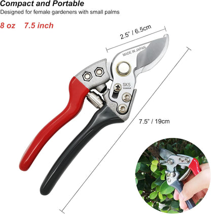 TONMA 7.5" Garden Scissors, Made in Japan, Pruning Shears & Clippers, TP-3