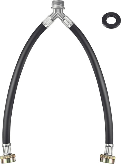 1 Ft Rubber Washing Machine Mixer Hose Connector (Black,1 Pcs)