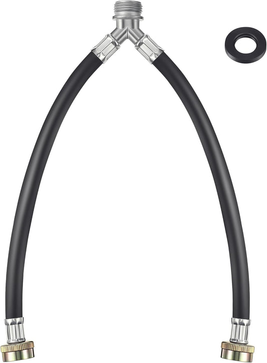 1 Ft Rubber Washing Machine Mixer Hose Connector (Black,1 Pcs)