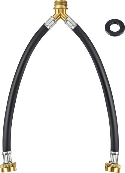 1 Ft Rubber Washing Machine Mixer Hose Connector (Black,1 Pcs)