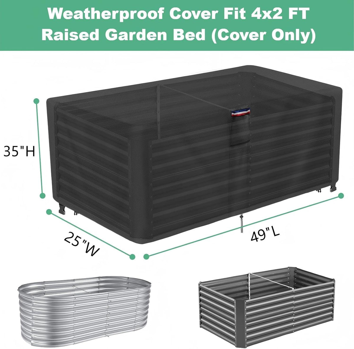 Plant Covers Freeze Protection, Fit 8x4 FT Raised Garden Beds