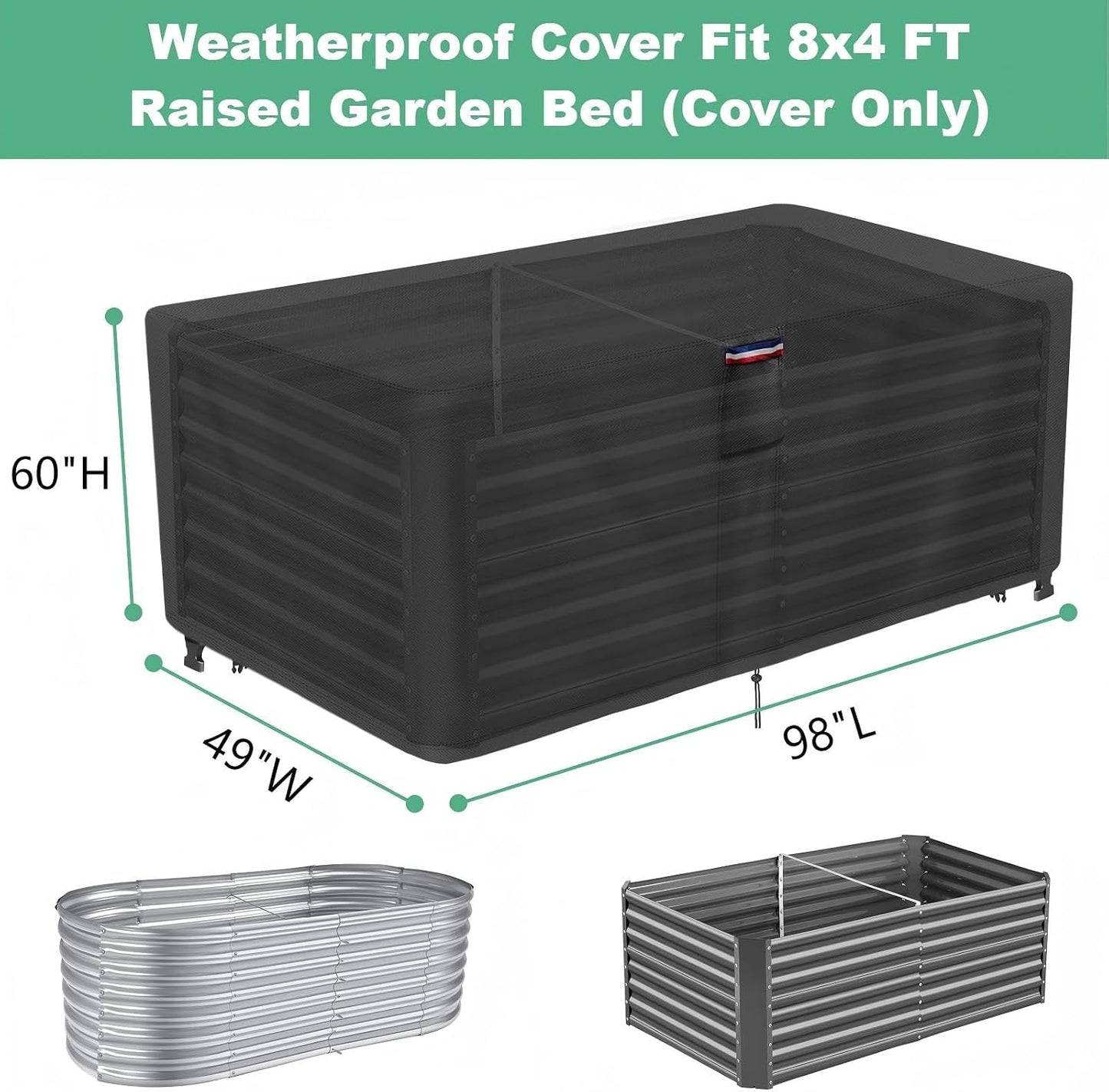 Plant Covers Freeze Protection, Fit 8x4 FT Raised Garden Beds