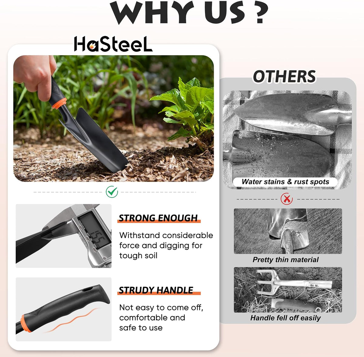 Garden Tools Set, 11 Pcs Gardening Supplies Hand Tool Kit for Women Men Gardeners, Include Tote Bag, Reportting Mat, Transplant Trowel, Rake, Pruner for Outdoors