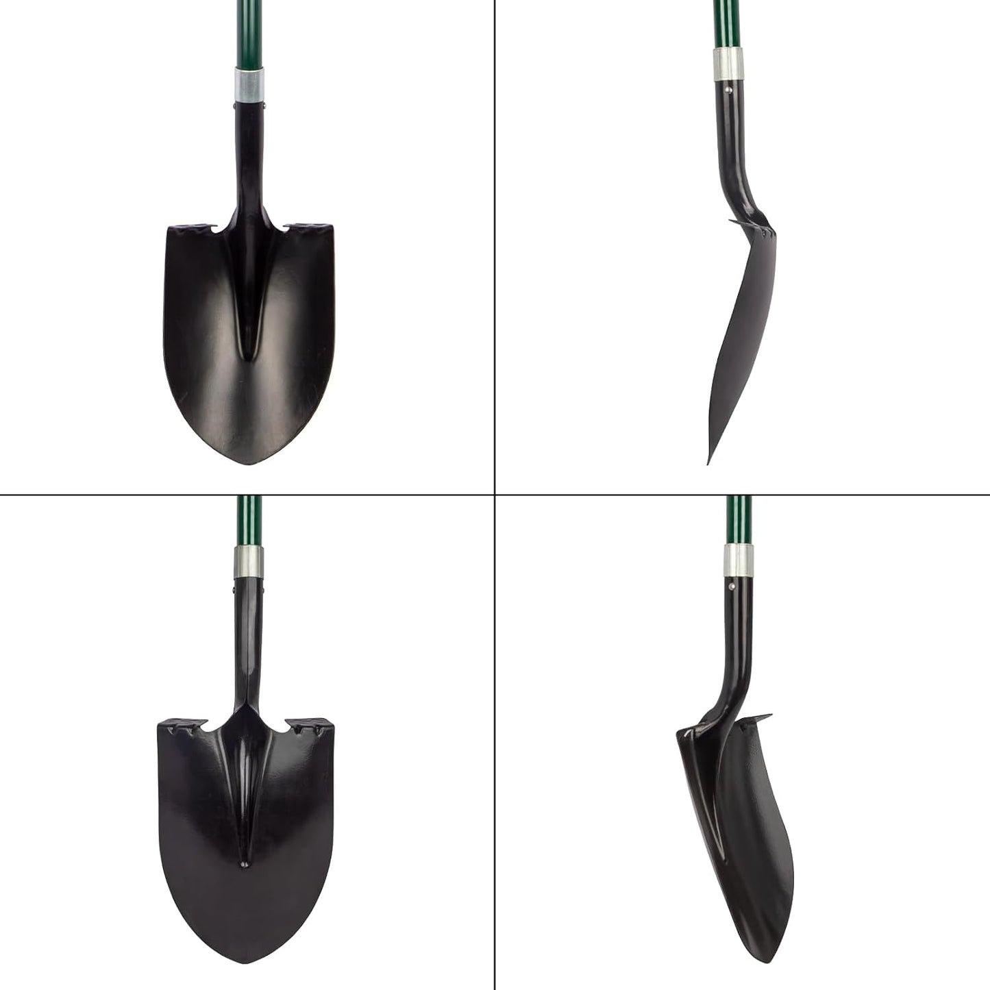 VNIMTI Heavy Duty Gardening Shovel, 56 Inch Round Blade with Fiberglass Handle (Orange)