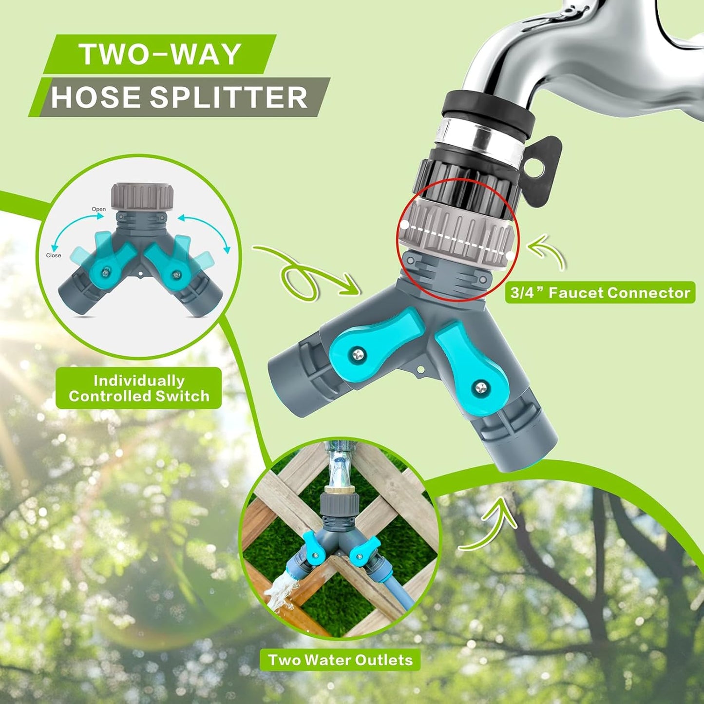 98ft Drip Irrigation Kit, Upgraded Quick-Connect System with Adjustable Nozzles & Durable Hoses, Complete Garden Watering Solution for Outdoor Plants, Flower Beds, Lawns and Patios