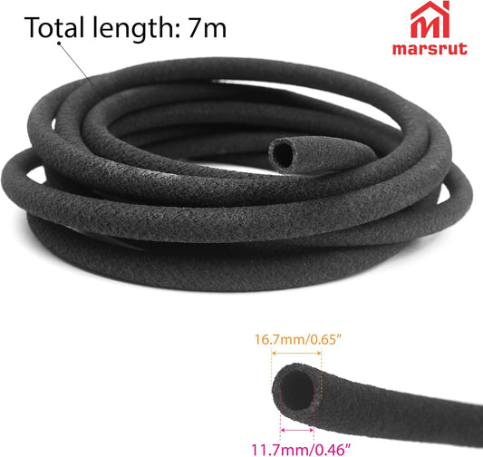 1/2 Inch Soaker Hose for Drip Irrigation Tube, Rain Barrel, 23ft Long Snip Extension Tubing Line for Gardeners Self Watering System, Planters Borders, Vegetable Plots, Hydroponics, Raised Beds Outdoor