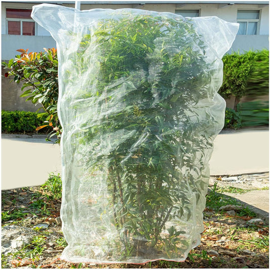 Insect Bird Barrier Mesh, 3.5 x4.6FT Garden Netting Barrier with Drawstring