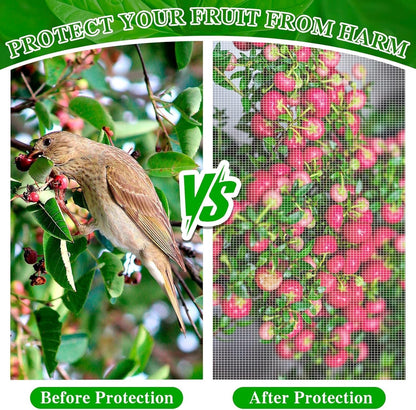 Insect Bird Barrier Mesh, 3.5 x4.6FT Garden Netting Barrier with Drawstring
