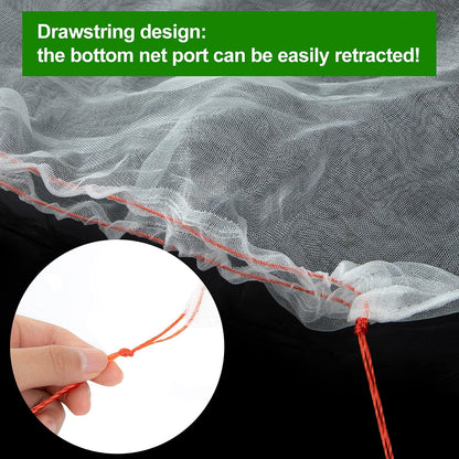 Insect Bird Barrier Mesh, 3.5 x4.6FT Garden Netting Barrier with Drawstring