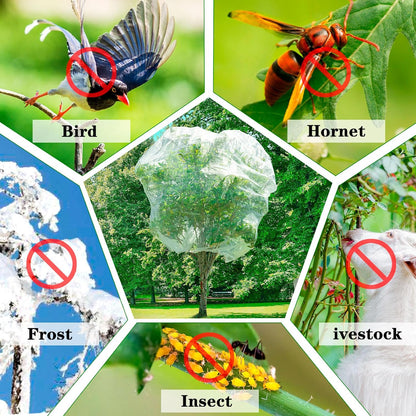 Insect Bird Barrier Mesh, 3.5 x4.6FT Garden Netting Barrier with Drawstring