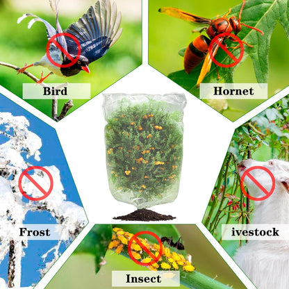 Insect Bird Barrier Mesh, 3.5 x4.6FT Garden Netting Barrier with Drawstring