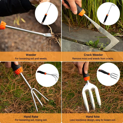 Garden Tool Set, 10 PCS Stainless Steel Heavy Duty