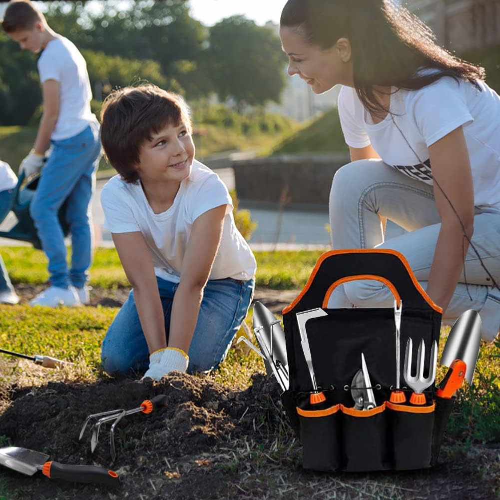 Garden Tool Set, 10 PCS Stainless Steel Heavy Duty