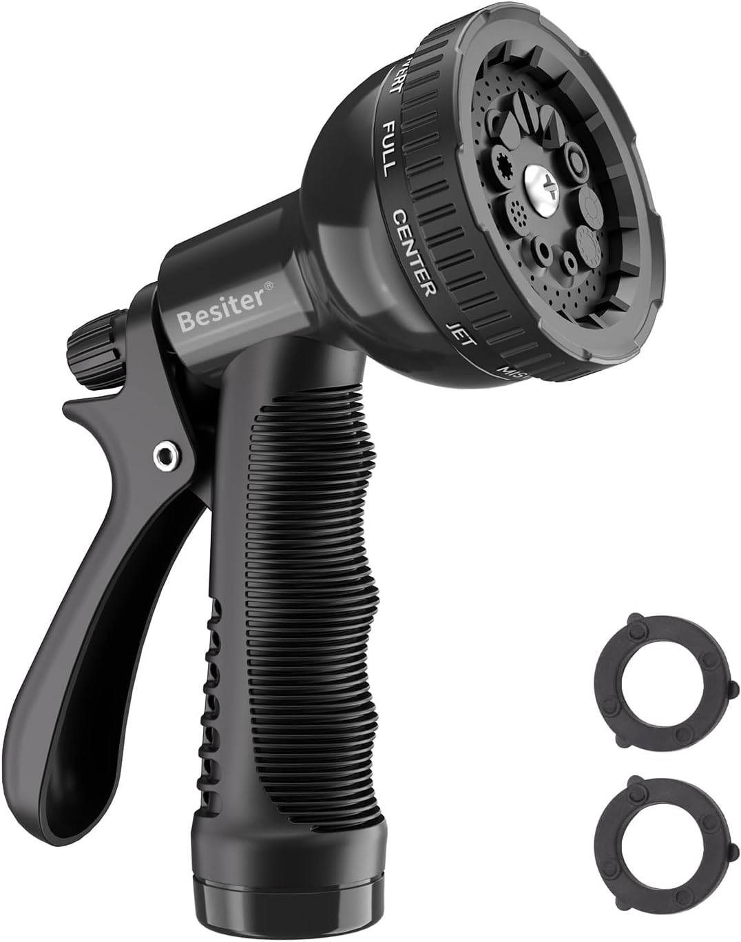 Garden Hose Nozzle Sprayer: 2 Pack 10 Watering Patterns Spray Nozzles Heavy Duty Hose Head Hose Attachment