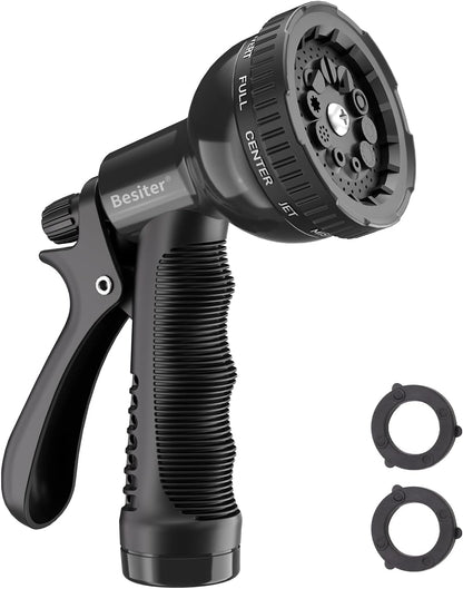 Garden Hose Nozzle Sprayer: 2 Pack 10 Watering Patterns Spray Nozzles Heavy Duty Hose Head Hose Attachment