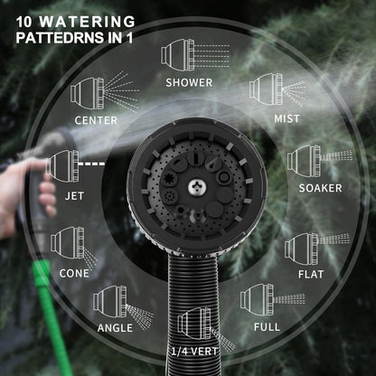 Garden Hose Nozzle Sprayer: 2 Pack 10 Watering Patterns Spray Nozzles Heavy Duty Hose Head Hose Attachment
