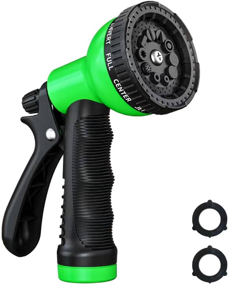 Garden Hose Nozzle Sprayer: 2 Pack 10 Watering Patterns Spray Nozzles Heavy Duty Hose Head Hose Attachment