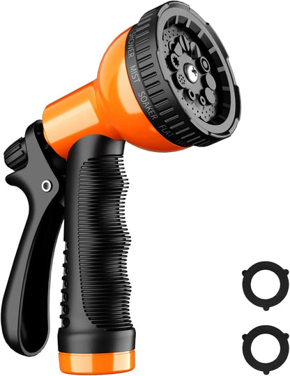 Garden Hose Nozzle Sprayer: 2 Pack 10 Watering Patterns Spray Nozzles Heavy Duty Hose Head Hose Attachment