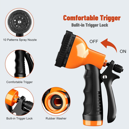 Garden Hose Nozzle Sprayer: 2 Pack 10 Watering Patterns Spray Nozzles Heavy Duty Hose Head Hose Attachment