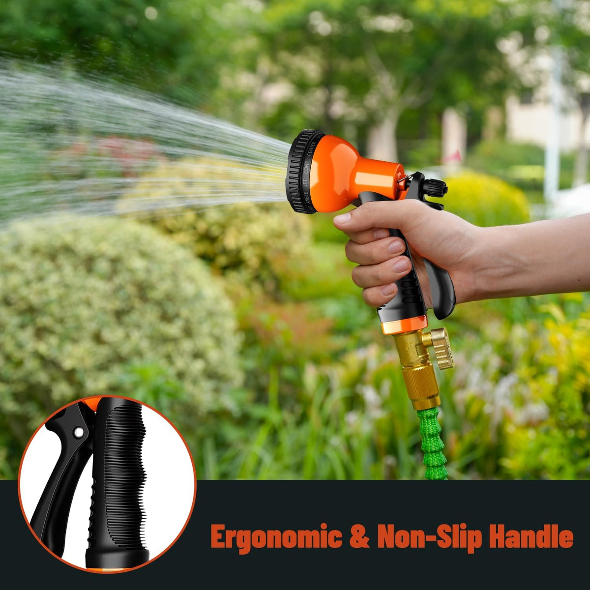 Garden Hose Nozzle Sprayer: 2 Pack 10 Watering Patterns Spray Nozzles Heavy Duty Hose Head Hose Attachment