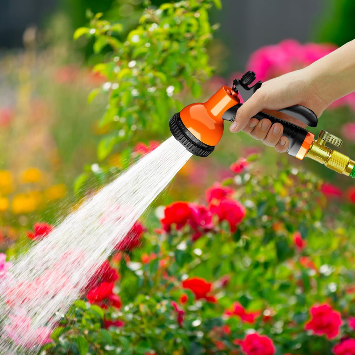 Garden Hose Nozzle Sprayer: 2 Pack 10 Watering Patterns Spray Nozzles Heavy Duty Hose Head Hose Attachment